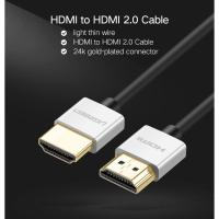 ราคา UGREEN(HD117 Silver Grey) Ultra Slim HD Metal HDMI Cable High Speed V2.0 4K 1080P(0.5,1,1.5,2,3เมตร) (829020987)