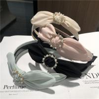 ราคา ที่คาดผมผู้หญิงเกาหลี / ที่คาดผมริบบิ้นกว้างพร้อมเพชร Swarovski Kio (28965263186)