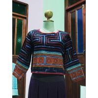 ราคา เสื้อใยกัญชงแท้ งานทอมือ จิกมือปักม้ง ทรงครอป ไซส์ 36-38 (26962173179)