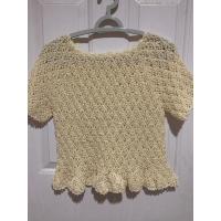 ราคา เสื้อถักโครเชต์ งานhandmade สีครีมสวยมาก (40473448613)
