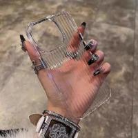 ราคา หรูหรากระเป๋าเดินทางกล่องเคสใสสําหรับiPhone 15 14 13 12 11 Pro Maxกล้องเลนส์ป้องกันโปร่งใสกันกระแทกนุ่มปกหลัง (44413387168)