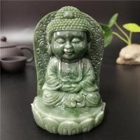 ราคา Meditation Buddha Statue Man-made Jade Stone Tathagata Monk Figurines Decorative Sculpture Garden B (50102913192)