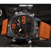 ราคา หรูหราในราคาเบาๆนาฬิกาข้อมือชาย กันน้ำ นาฬิกา naviforce แท้ รุ่นNF9095-BOL.BN สายหนัง ของแท้100% (897649738)