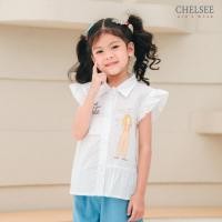 ราคา Chelsee เสื้อเชิ้ต พิมพ์ลาย แขนกุดมีระบาย ผ้า 100%Cotton อายุ 1.5-10ปี เด็กผู้หญิง เสื้อผ้าเด็กโต รุ่น 238129 (26734070503)