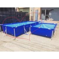 ราคา (มือสองใช้แค่2ครั้ง) สระว่ายน้ำสำเร็จรูป INTEX 15 ฟุต แถมผ้าคลุมสระ (2075125499)