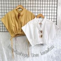 ราคา ครอปลินิน เสื้อลินิน เสื้อครอปลินิน เสื้อปีกค้างคาว เอวรีดได้ตามใจ (งานถ่ายจากสินค้าจริง) (7317722434)