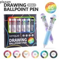 ราคา PLAZAM 6 ชิ้น/เซ็ตวาดปากกาลูกลื่น,Multi-Function Retractable ปากกาสี, 60 สี 10-in-1 0.8 มม.Multicolor ปากกาสําหรับภาพวาด Study Marking (47501772350)