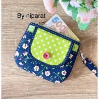 ราคา กระเป๋าสตางค์ใบสั้น 2 ช่อง ลายใหม่น่ารักๆ มีสายคล้องมือ (24715123192)