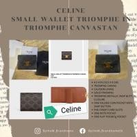 ราคา Celine SMALL WALLET TRIOMPHE IN TRIOMPHE CANVAS สี TAN (18344062316)