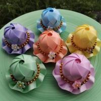 ราคา เหรียญโปรยทานหมวกสีพาสเทล คละสี(งานตัวเปล่า)25ชิ้น 50ชิ้น (40556852794)