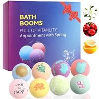 ราคา บาธบอม bath bomb ทําฟอง bubble bath สบู่แช่ตัว สบู่ทำสปา กลิ่นดอกไม้ อโรม่า bath bomb Set 8pcs ของขวัญ (25751788378)