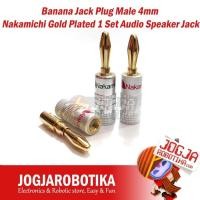 ราคา NAKAMICHI 1ชุดลําโพงเสียงกล้วยแจ็คเสียบชาย4มิลลิเมตรนากามิจิชุบทอง (40905758717)
