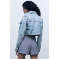 ราคา แจ็คเก็ต الدنيم ZARA สไตล์อเมริกันย้อนยุคสำหรับผู้หญิง สวมใส่ง่ายในฤดูร้อน (46102751863)