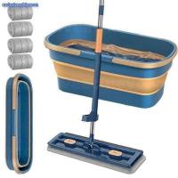 ราคา ไม้ถูพื้นแบบโยกเองอัจฉริยะชุดไม้ถูพื้นแบบบิดเองพร้อมผ้าฝ้ายถูพื้น 4 ชิ้นแปรงถูพื้นพร้อมอ่างล้างหน้าแบบพับ (44800629494)