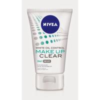 ราคา (ขนาดพิเศษ 150g) NIVEA WHITE ACNE OIL CONTROL MAKE UP CLEAR CLEANSING MUD FOAM (406862464)