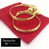 ราคา กำไลข้อเท้าเด็กเล็กลายสิบสองนักกษัตริย์ งานทองเหลืองแท้ (518260291)