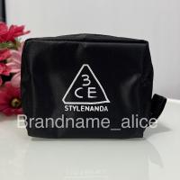 ราคา แท้ กระเป๋า 3CE stylenanda ผ้าซาตินหนา สีดำ (20555696091)