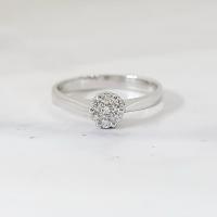 ราคา แหวนเพชรล้อมฝังกระจุกเพชรแท้ทองแท้18kAmantio Diamond (26073621763)