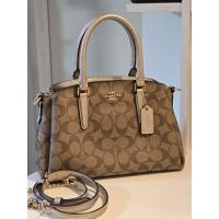 ราคา coach ถังทอง แท้ 100% สภาพสวยไม่มีตำหนิหนักCoach แท้ กระเป๋าทรงถังเล็ก 9" | Coach Mini Sage Carryall in Siganture Canvas (40054458567)