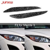 ราคา Carbon Fiber Front Lamp Eyebrow Headlight Covers for Mazda 3 2010-2013 Front Lamp Eyelids (48052493605)