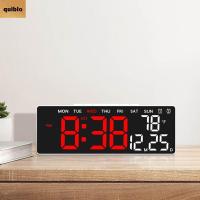 ราคา QUIBLO นาฬิกาแขวนอิเล็กทรอนิกส์แบบดิจิตอล LED พร้อมปฏิทิน แสดงเวลาในระบบ 12/24 ชม. สำหรับห้องนอน (55151173007)