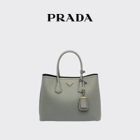 ราคา Prada/Prada Ladies PradaDouble Leather Medium Portable Crossbody Bag (41471931949)