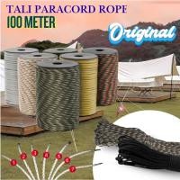 ราคา TENDA SHRADE 100M Paracord Tent Rope, super Strong Multifunctional Clothesline Rope เต็นท์ Camp 7 Core 4mm - SH (52801749074)