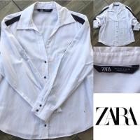 ราคา เสื้อเชิ้ตแขนยาว ZARA size S สีขาว (3935076024)