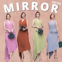 ราคา เดรสคอวีแขนกุดชายเฉียงยาว งาน (8004706883)
