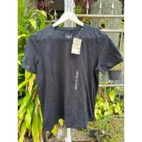 ราคา เสื้อยืดคอกลมแขนสั้นผู้หญิง Muji สีดำ ไซส์ XL สินค้าใหม่ ป้ายห้อย (23384555822)