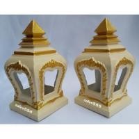 ราคา เสมา ตะเกียงมุม ศาลพระภูมิ สีครีม 1คู่ 2ดวง (3301806911)