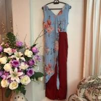 ราคา ชุดจั๊มกางเกงขายาวงานป้าย จั๊มผูกเอว (3941657158)