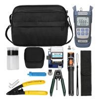 ราคา 19Pcs/Set FTTH Fiber Optic Tool Kit With Fiber Cleaver -70~+10dBm Optical Power Meter Visual Fault Locator 10mwCOD (26875411166)