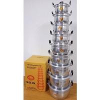 ราคา หม้อชุดอลูมิเนียม หม้อแกง หม้อ2หู อลูมิเนียม (ตราพญานาค, ตราหัวม้า) (9ใบ) 16/18/20/22/24/26/28/30/32 cm (3853886128)