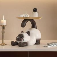 ราคา [trdfdv] รูปปั้นแมวเรซินพร้อมถาดศิลปะงานฝีมือน่ารักที่เก็บที่เก็บกุญแจรูปปั้นแมวสําหรับห้องนอน,ห้องนั่งเล่นตู้สํานักงาน,ตกแต่งบ้าน (49952612856)