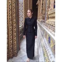 ราคา ชุดไทยจิตรลดา สีดำ งานป้าย Orange juice sz.S (3555431229)