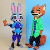 ราคา ขนาดใหญ่ บล็อกตัวต่อ Nick Judy เลโก้ บล็อกอาคาร Zootopia 2 ของเล่นตัวต่อ พร้อมส่งในไทย (46402021469)