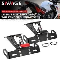 ราคา ผู้ถือป้ายทะเบียนไฟ LED สําหรับ HONDA CB650F CBR650F 2014-2018 รถจักรยานยนต์หาง Tidy Fender Eliminator ไฟเลี้ยว CB CBR 650F (46003020349)