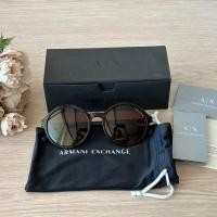 ราคา Isa Lovely Shop ARMANI EXCHANGE Gradient Brown Round Ladies Sunglasses AX4101SF 803713 55 (24213826842)