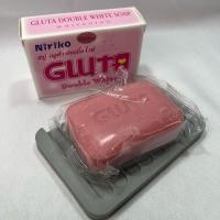 ราคา **พร้อมส่ง** Niriko * 1ก้อน * GLUTA DOUBLE WHITE SOAP WHITENING 100กรัม (20953573594)