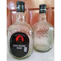 ราคา ขวดเหล้าเก่า old monk rum ขวดเปล่า ขวดแก้วสวย ของสะสม แต่งบ้าน (24206903161)