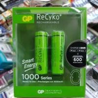 ราคา ถ่านชาร์จGp Recyko AA 1000mah 2ก้อน เก็บไฟดี คายประจุช้า ของแท้บริษัท (2148859681)