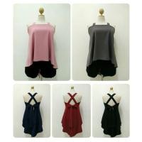 ราคา เสื้อสายเดี่ยวไขว้หลัง หน้าสั้นหลังยาวผูกโบว์ ไซส์ใหญ่ สาวอวบ สาวอ้วน PlusSize (348005780)