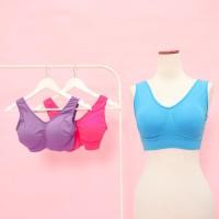 ราคา GENIE BRA NEWEST GENIE บราไร้สายผู้หญิง (CONTENTS 3 ชิ้น) SPORT BRA, PUSH UP, FOAM, STRAPLESS, JUMBO, (48501360855)