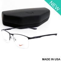 ราคา Nike แว่นตา รุ่น 7688 C-1 สีดำโลโก้เทา กรอบเซาะร่อง ขาสปริง วัสดุ สแตนเลส สตีล Eyewear Top Glasses Made in USA (7878458830)