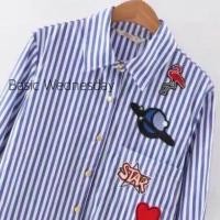 ราคา Basic style ❤️ designed by korea Zara stripe shirt (60310204)