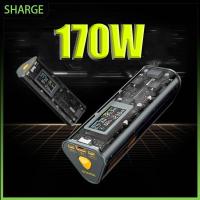 ราคา Power Bank Sharge/shargeek แบตเตอรี่แล็ปท็อป 170W 24000MAh พร้อมหน้าจอ IPS DC และพอร์ต USB C 2 พอร์ต (29304917182)