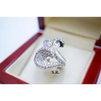 ราคา S.R. แหวนทองคำขาว แหวนเพชร เม็ดละ 0.03 กะรัต เพชรน้ำ100 ขาวสวยไฟดี พร้อมใบรับรองสินค้า เคลือบทองคำขาวแท้100% (26069190130)