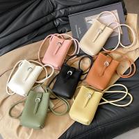 ราคา ค.ล. ลิ้นจี่แบบกระเป๋าโทรศัพท์มือถือหญิงหนังนิ่มไหล่ของ ผู้สื่อสาร กระเป๋าแนวตั้งกระเป๋าโทรศัพท์มือถือเกาหลีหญิงกระเป๋าวรรณกรรมที่เรียบง่ายสีทึบด้านกระเป๋าเป้สะพายหลังขนาดเล็กสดสบายๆทุกการแข่งขันสไตล์