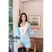 ราคา Set เสื้อสูทแขนยาว + กางเกงขาสั้น งานป้าย xs S M L (5259260416)